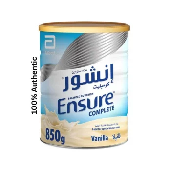 Ensure Complete Vanilla Flavor Adult Nutrition Milk Powder 850g - Authentic, Balanced Nutrition, Easy to Digest