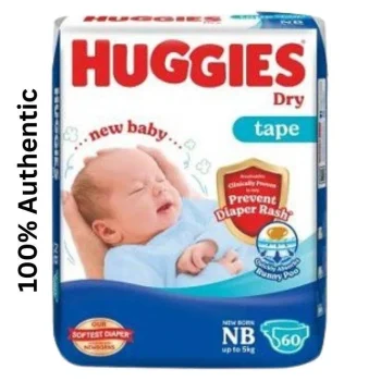 Huggies Dry Tape Diaper Size NB Weight (0 - 5)kg - 58pcs