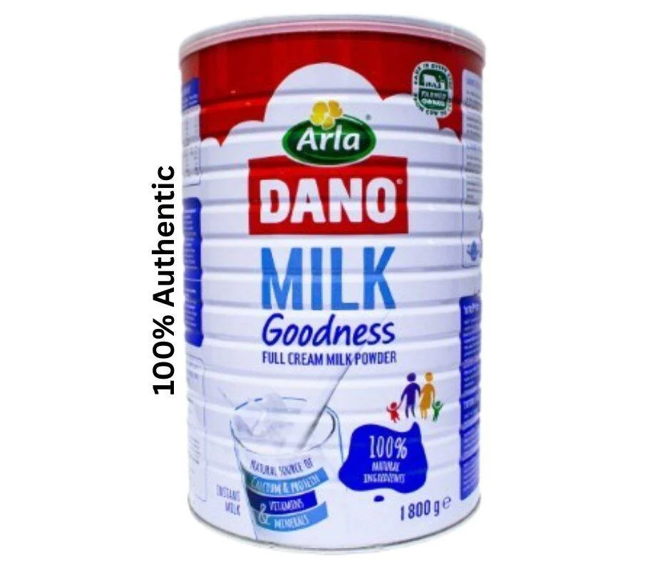 Arla Dano whole milk powder original packaging and details